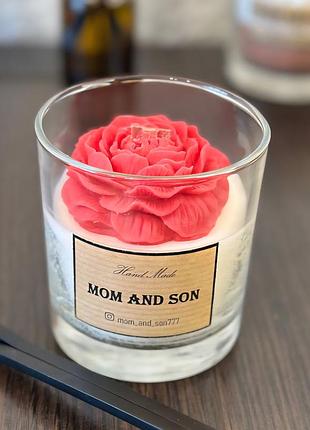 Свеча ароматическая в стакане "полуния" 240мл из соевого воска