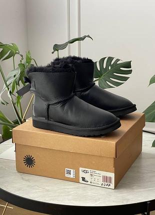 Угги ugg bailey bow mini leather распродаж sale