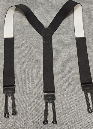 Bally черные подтяжки на пуговицы