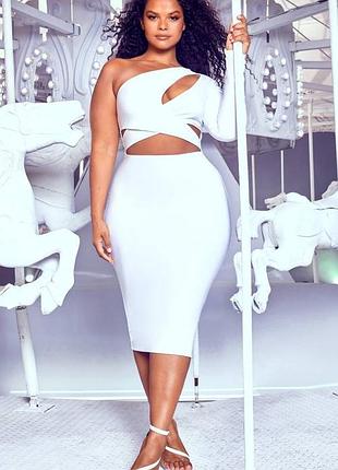 Міді сукня prettylittlethings на один рукав