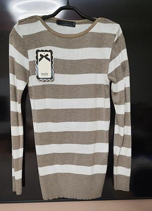 Светр трикотажний лонгслів смужка