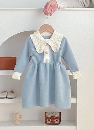 Платье 106, р.90,100,110,120,130, голубой