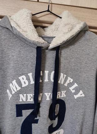 Худи удлиненное, теплое, s 5