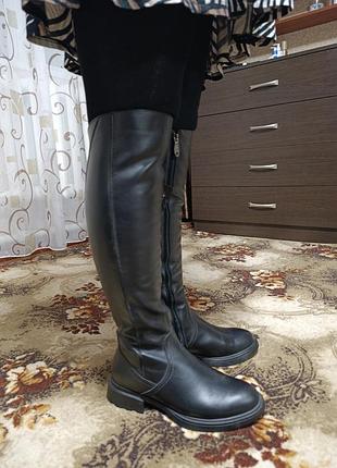 Продам нові шкіряні сапоги(чоботи)зимові