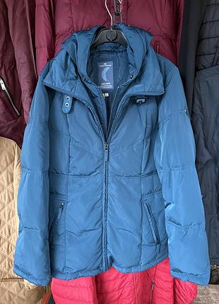 Синя куртка пуховик розмір l tom tailor