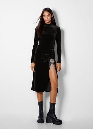 Трендовое велюр платье с открывающийся.спиной🔥🔥