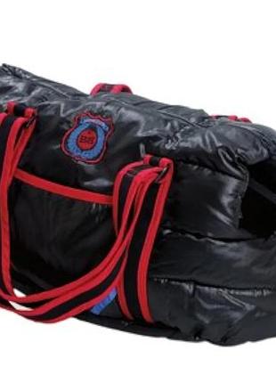 Нова сток чорна стьобана спортивна сумка-переноска для собак bobby alpin.