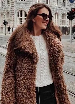 Шуба/шуба баранчик/шоколадна шуба/коричнева шуба/шуба зі штучного хутра