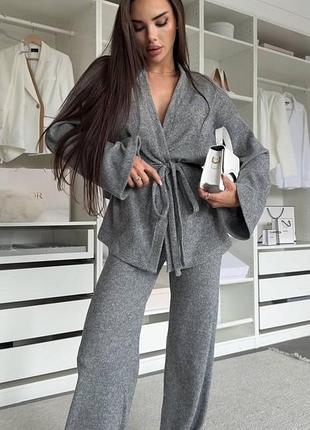 Костюм женский ( кимоно+брюки) ангора вязкая