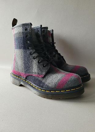 Dr. martens castel черевики, вовна тартан