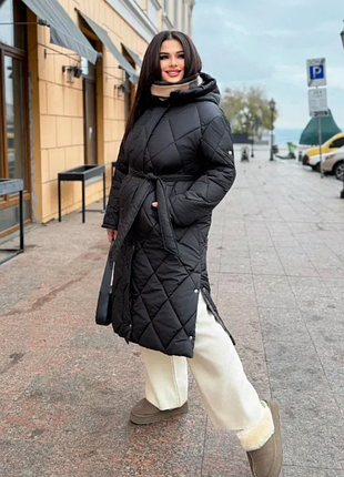 Пальто стьобане водонепроникна тканина з утеплювачем 200 48-58 rin3018-0223aве