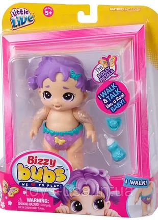 Інтерактивний пупс little live bizzy bubs polly petals