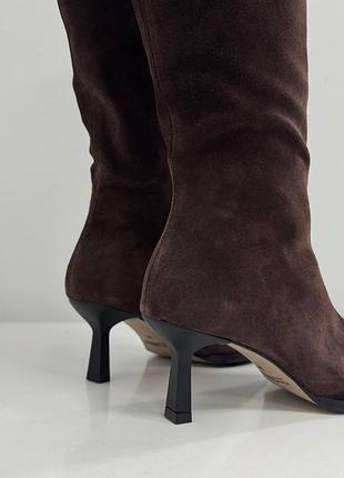 Демисезонные сапоги коричневый | шоколад (марроне)