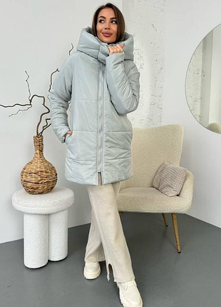 Зимняя куртка пальто пальто жіноче плащівка + силікон 300 rin2325-0130rве