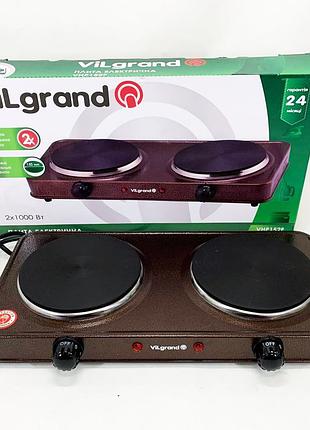 Настольная плита электрическая vilgrand vhp152f. цвет: коричневый