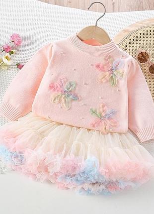 Детский костюм на девочку, кофта юбка -пачка