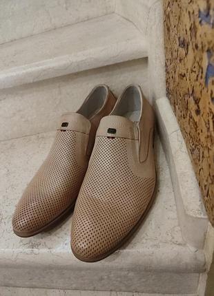 Красивые летние кожаные туфли (d82-593-1)