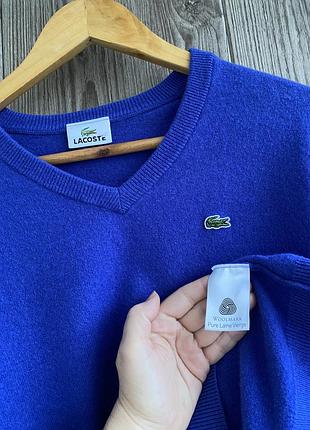 Оригинальный пуловер lacoste 🐊 со знаком качества woolmark