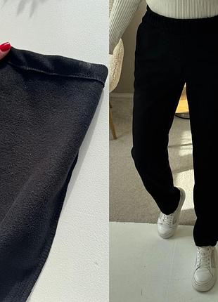 Жіночі вельветові теплі брюки мом на флісі зимові, осінні на резинці, штани в рубчик