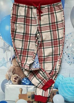 Теплі піжамні штани у клітинку 5/6 років