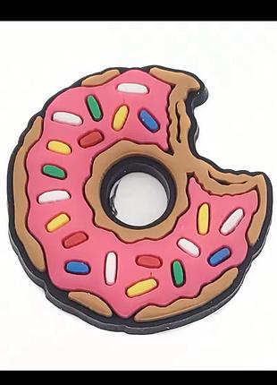 Пончик подвески для обуви для crocs рожевий