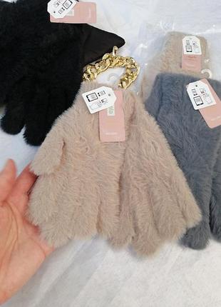 Перчатки травка имитация альпаки