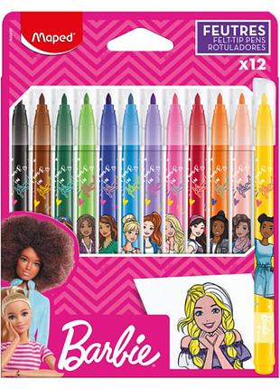 Фломастери maped barbie 12 кольорів