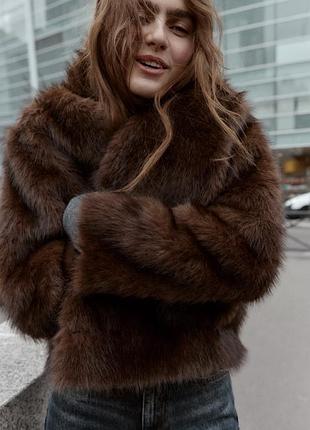 Шуба дублянка zara