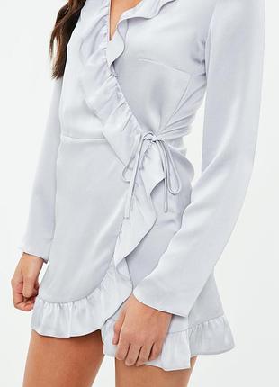 Сіра сукня на запах 3