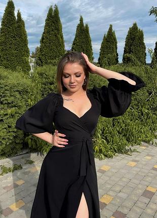 Плаття чорне на запах