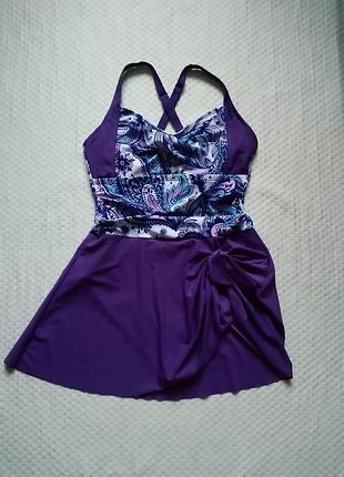 Купальник слитный с юбкой м размер