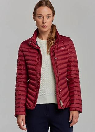 Куртка пуховик gant light down jacket cabernet red
