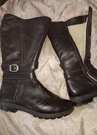 Італійські шкіряні зимові чоботи