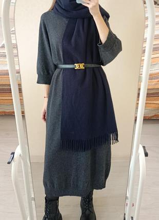 Шерстяной большой шарф,палантин arket