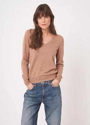 Кашеміровий бежевий джемпер светр від carol