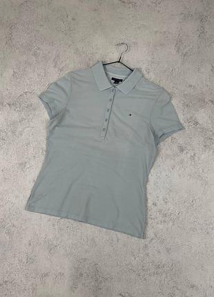 Блакитне жіноче поло томмі халфігер