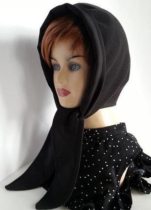 Капюшон капор. кашемір чорний.