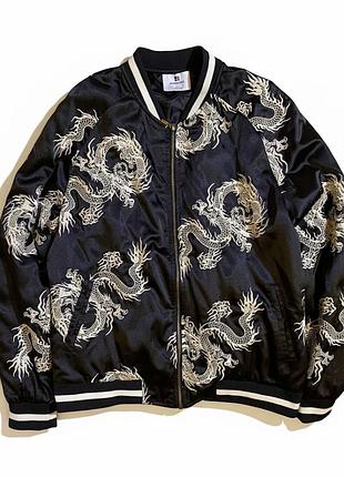 Бомбер з вишитими драконами standard issue