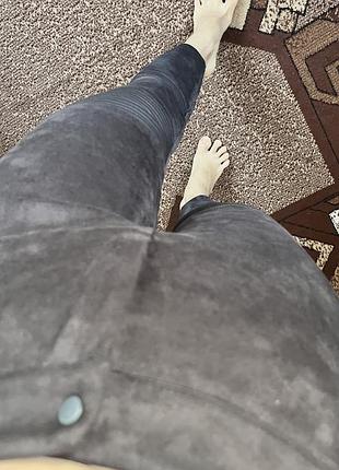 Замшові лосіни легінси еко шкіра