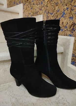 Красивые замшевые полусапожки на натуральном меху маленького размера(mfa881516-26-21)