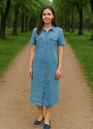 Джінсова сукня сорочка з ліоцелу р.36