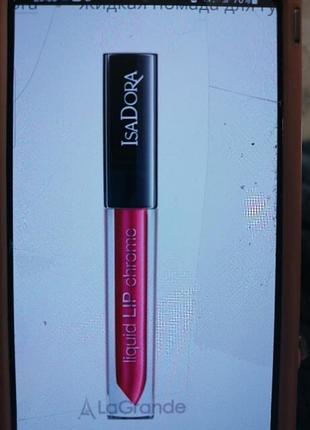 Помада жидкая isadora liquid lip chrome 42 glamour wine