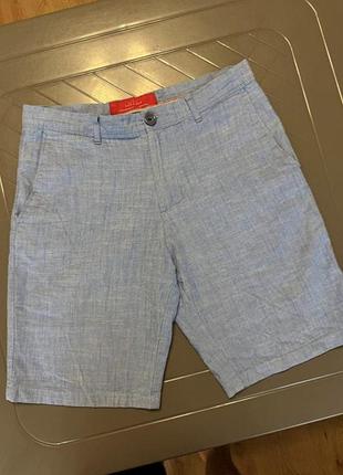 Шорты мужские синие zara, размер m.