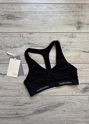 Топ, ліф, бра, меринос icebreaker women sprite racerback bra black