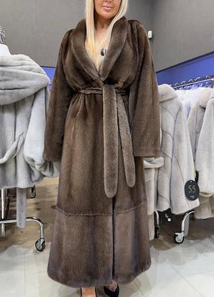 Норковая шуба длиная