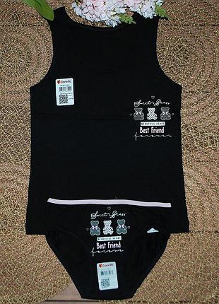 Комплект майка трусики 4-5 рост 110-116 донела donella мишка