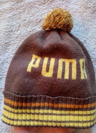 Теплая шапка фирмы puma для мальчика