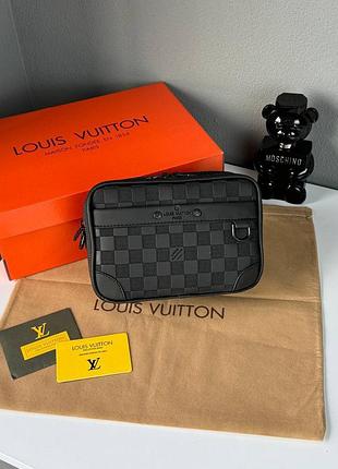 Мужская сумка через плечо, черный мессенджер