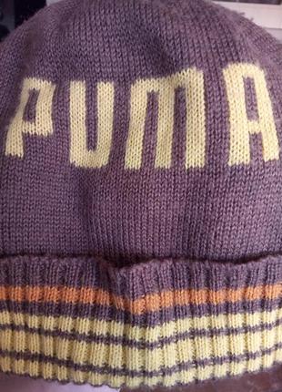 Теплая шапка фирмы puma для мальчика3 фото