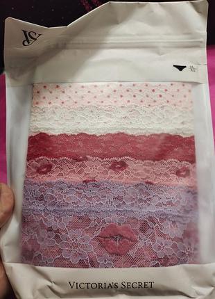 Набор из 5 кружевных трусиков victorias secret